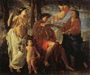 POUSSIN, Nicolas The Inspiration of the Epic Poet Spain oil painting artist